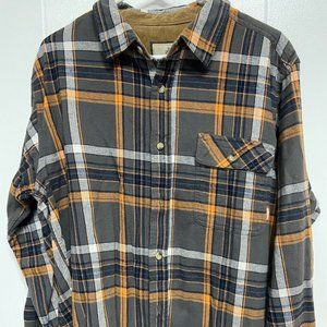 Legendary Whitetails Orange Black Grey Large Flannel